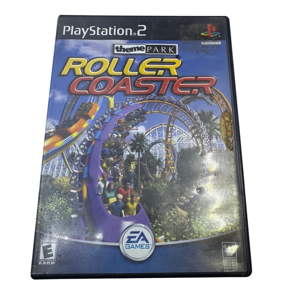 Theme Park Roller Coaster Sony PlayStation 2 PS2 Game EA Games Bullfrog